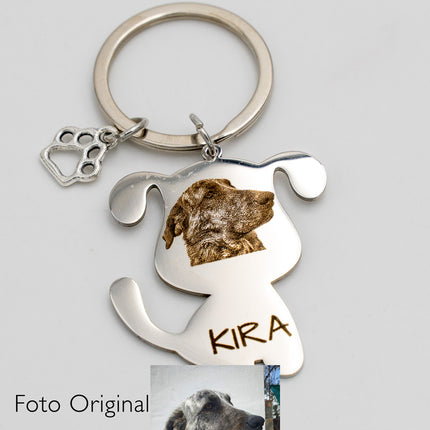 Porte-clés Chien avec Photo et Nom