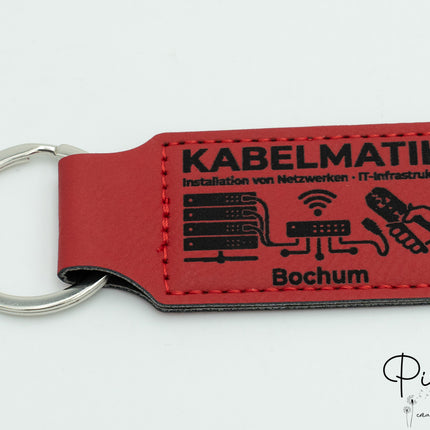 Porte-clés en cuir synthétique personnalisés