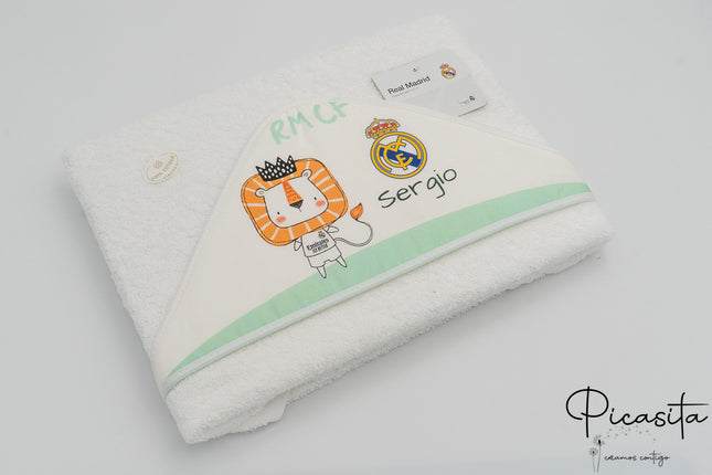 Cape de bain pour bébé du Real Madrid