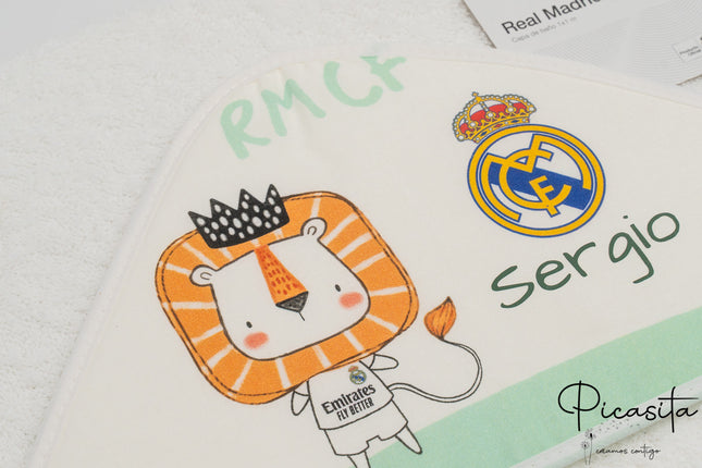 Cape de bain pour bébé du Real Madrid