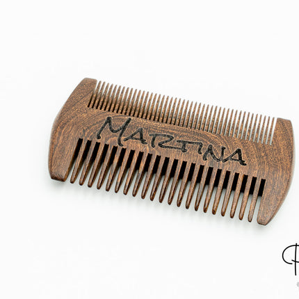 Peigne en bois à double rangée