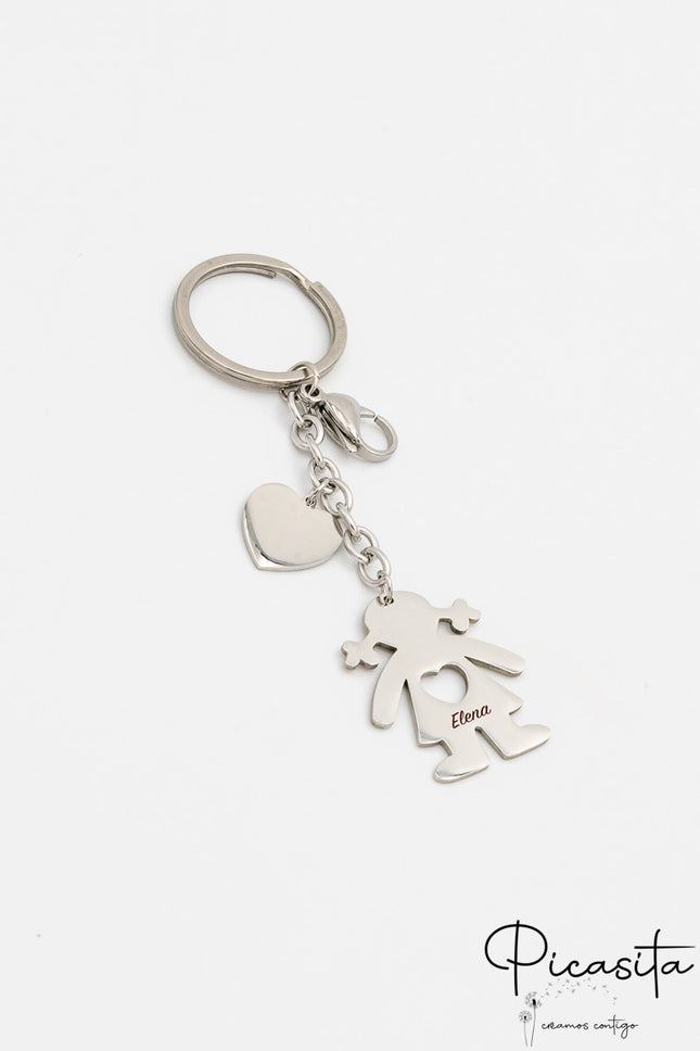 Porte-clés personnalisé pour fille