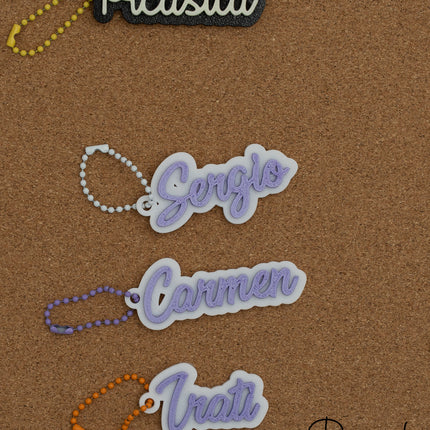 Porte-clés avec Nom Imprimés en 3D