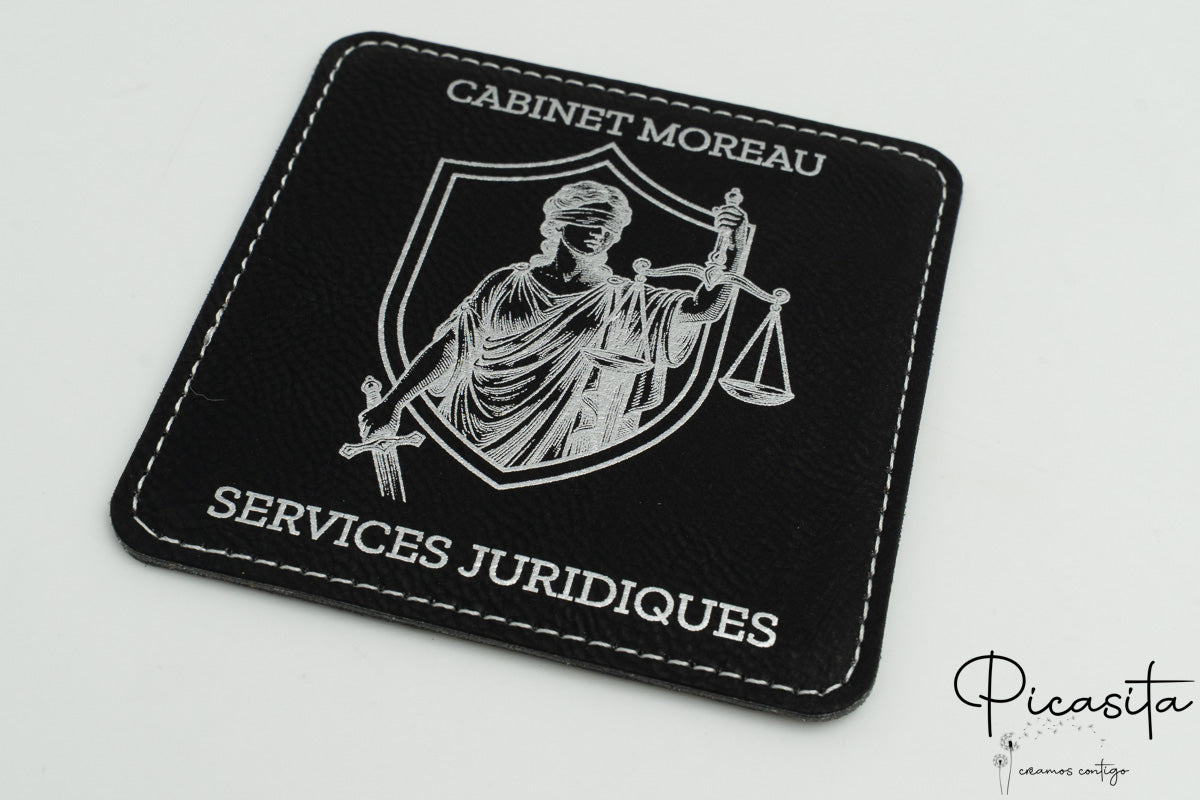Sous-verres en cuir synthétique