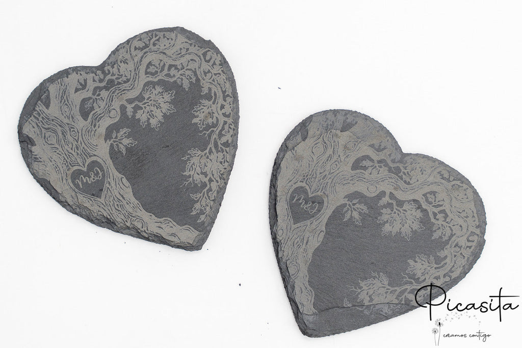 Sous-verres en ardoise personnalisés