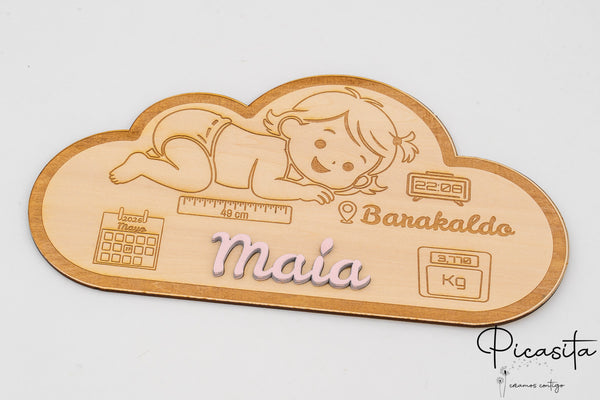 Naissance Personnalisée Modèle Nuage