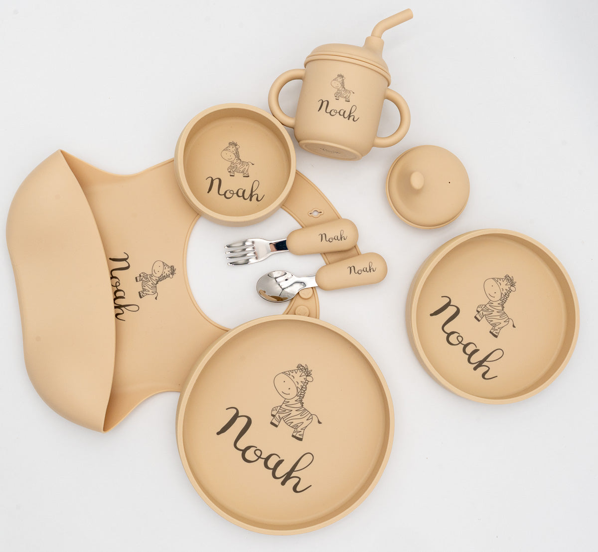 Vaisselle personnalisée pour bébé 7 pièces