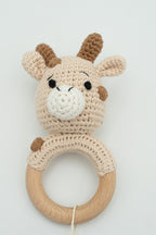 Hochet et anneau de dentition en crochet