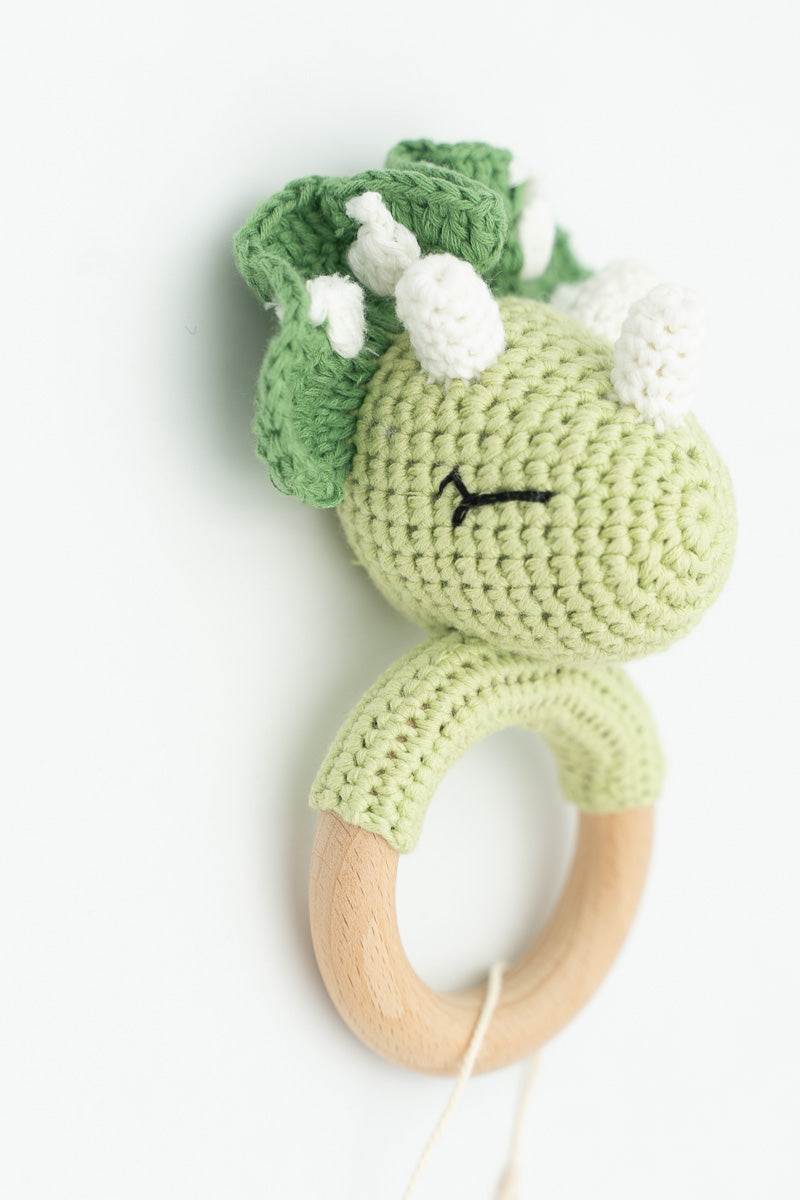 Hochet et anneau de dentition en crochet