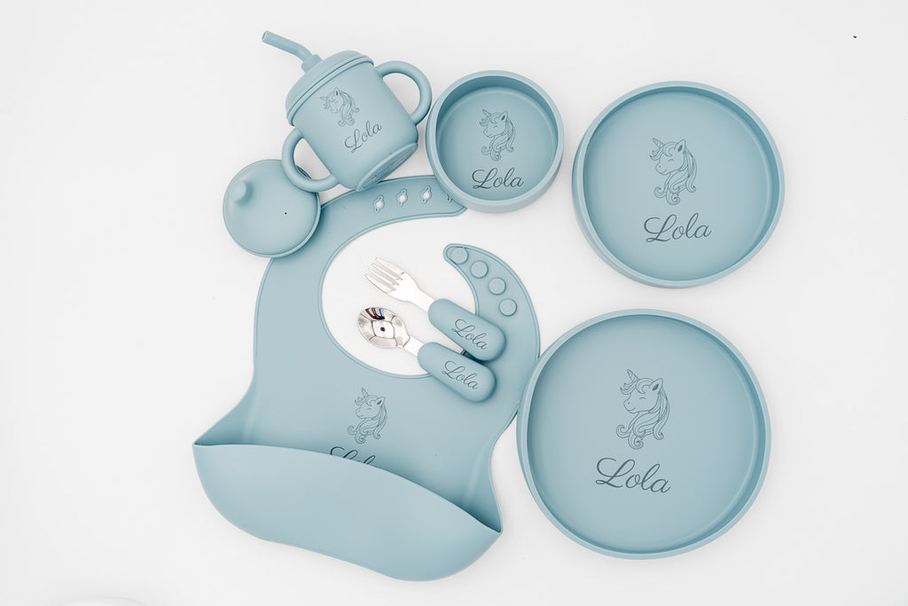 Vaisselle personnalisée pour bébé 7 pièces