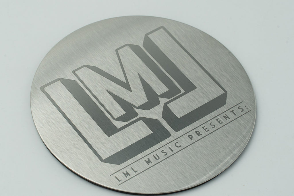 Sous-verres en acier gravés