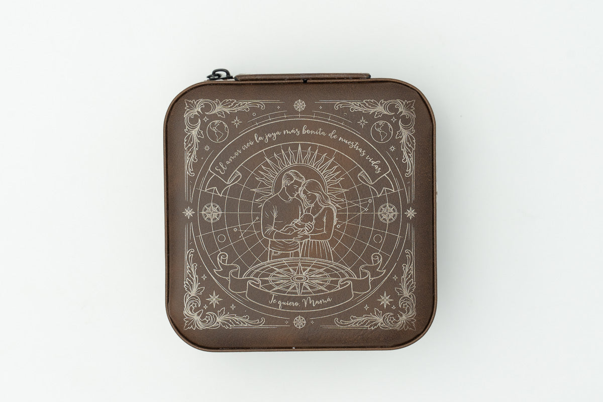 Boîte à bijoux de voyage personnalisée