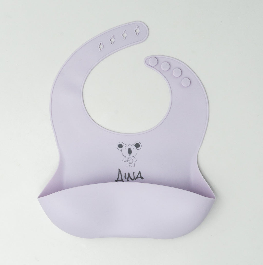 Bavoir en silicone à poche large