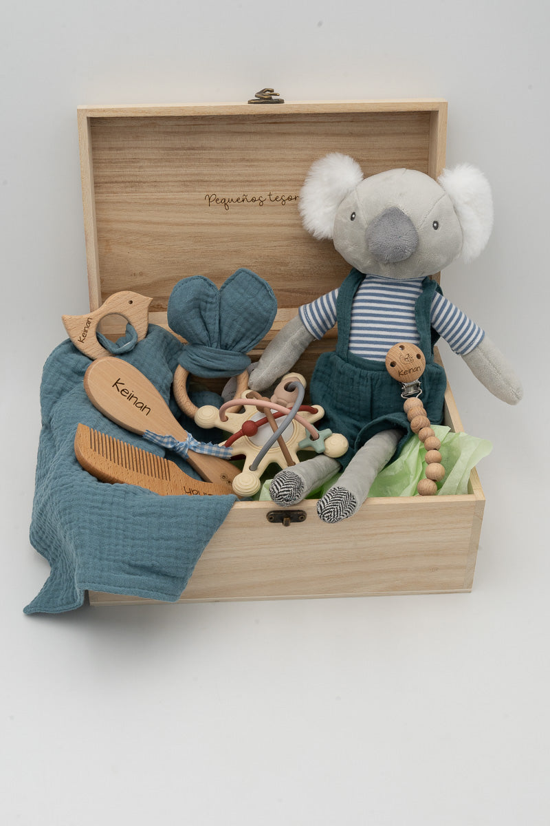 Coffret en Bois pour Cadeau de Naissance