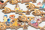 Détail des clés Disney avec prénoms intégrés et personnages en couleur