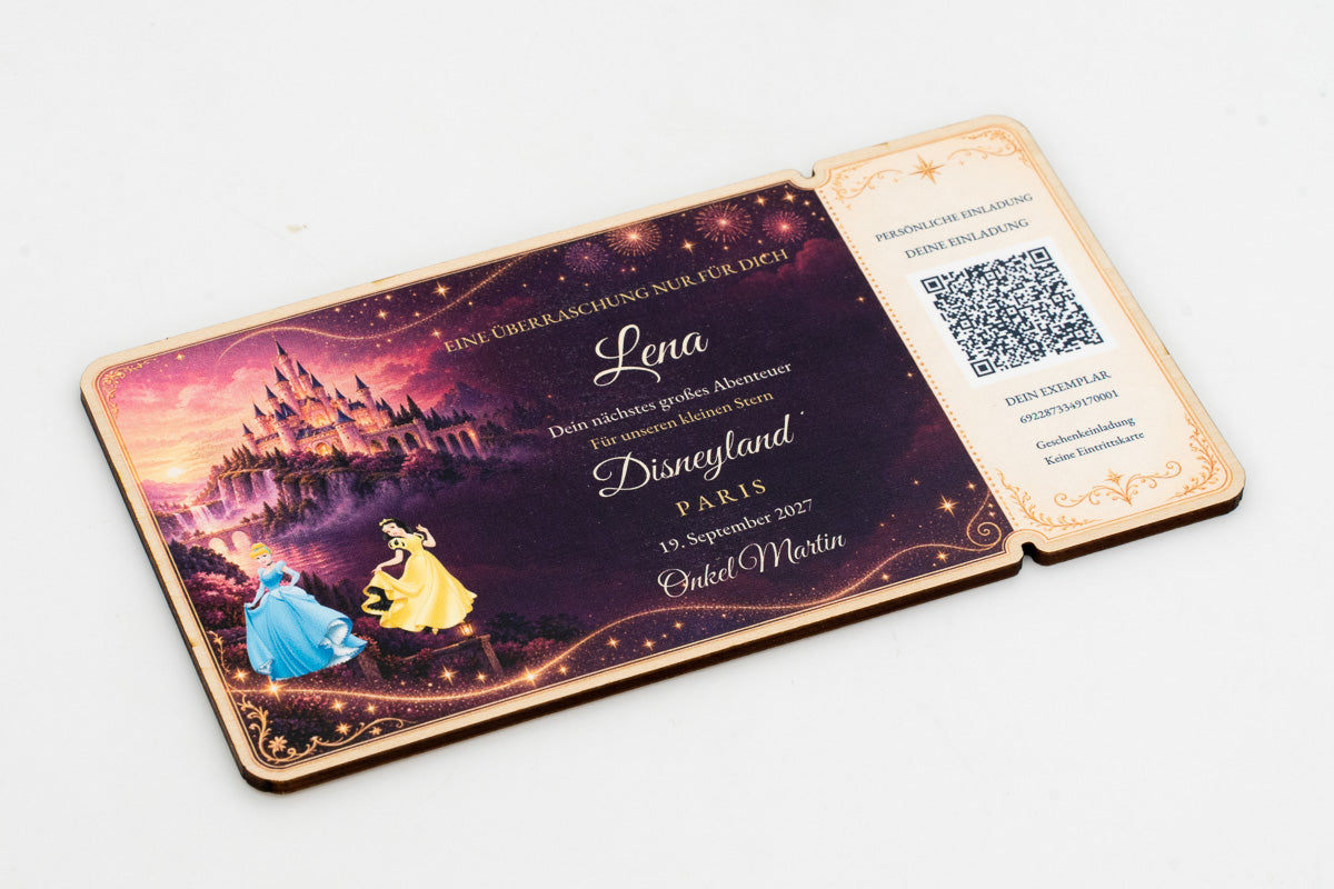 Carte surprise Disneyland Paris personnalisée