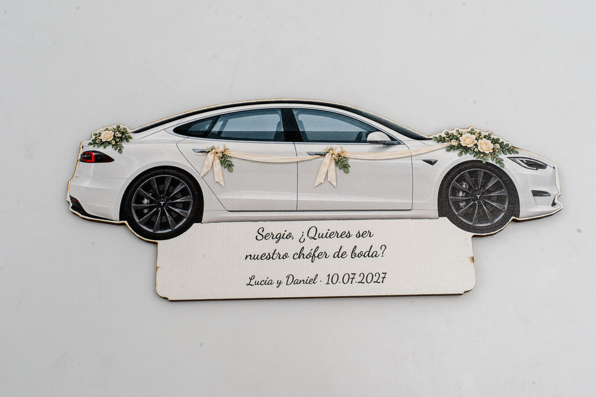 Veux-tu être mon chauffeur de mariage ? — Plaque en bois personnalisée