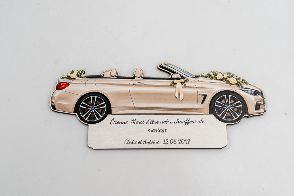 Veux-tu être mon chauffeur de mariage ? — Plaque en bois personnalisée