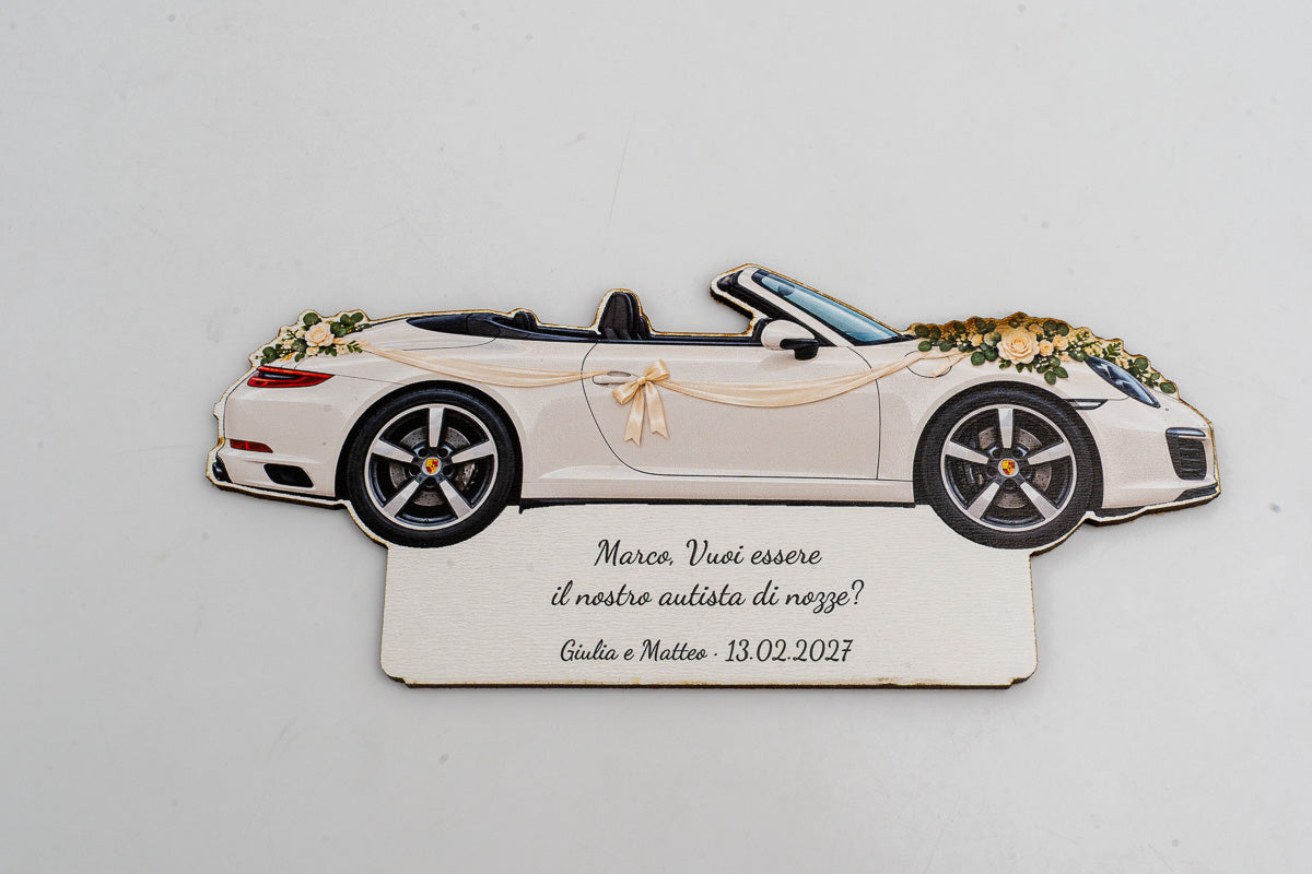 Veux-tu être mon chauffeur de mariage ? — Plaque en bois personnalisée