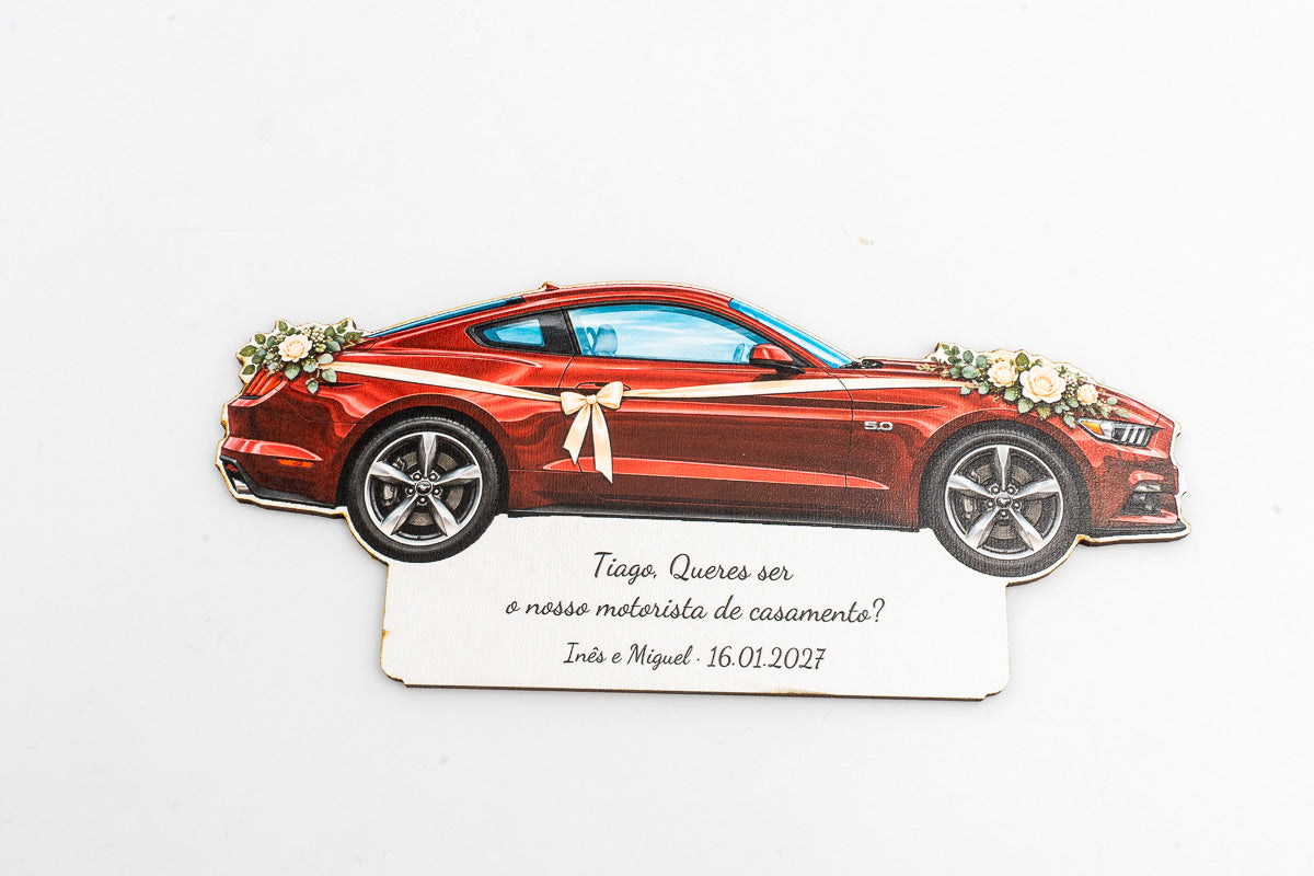 Veux-tu être mon chauffeur de mariage ? — Plaque en bois personnalisée