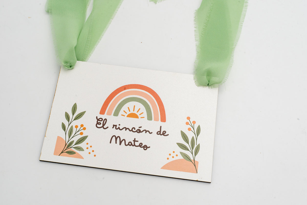 Pancarte en Bois pour Coin Enfant avec Prénom