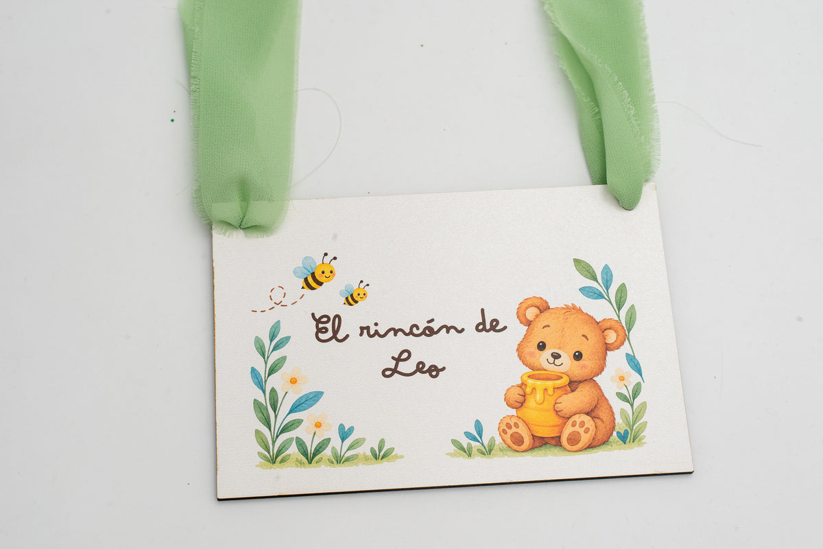 Pancarte en Bois pour Coin Enfant avec Prénom