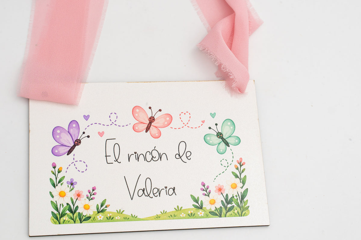 Pancarte en Bois pour Coin Enfant avec Prénom