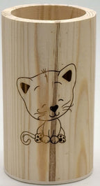 Pot à crayons en bois personnalisé