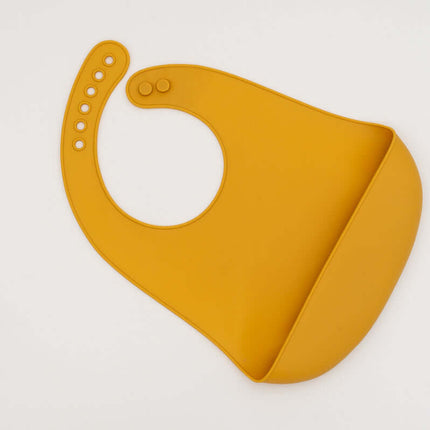 Babero de Silicona Personalizado Mostaza