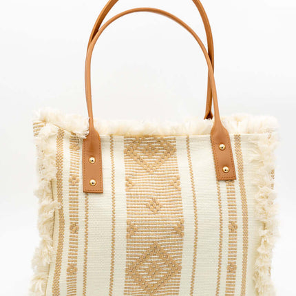 Bolsa Playa Personalizable Algodon Rayas Verticales