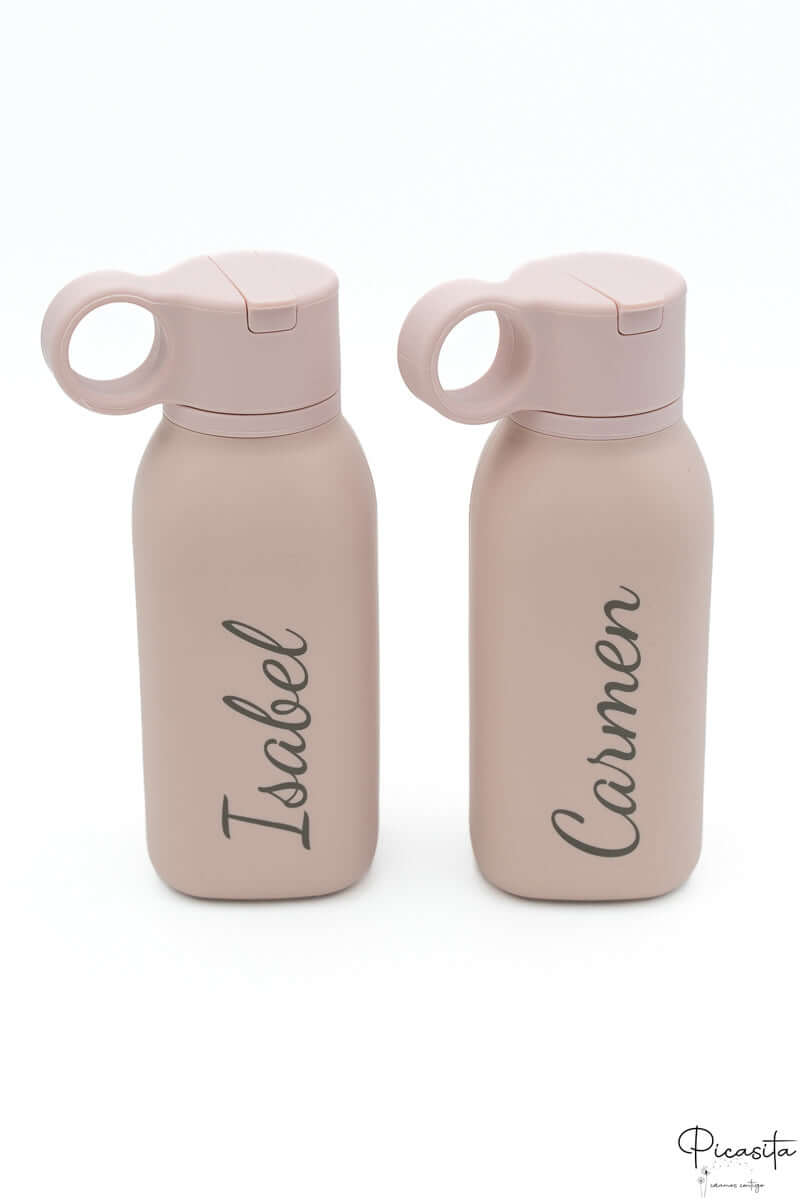 Botella de Silicona Personalizada Rosa Claro