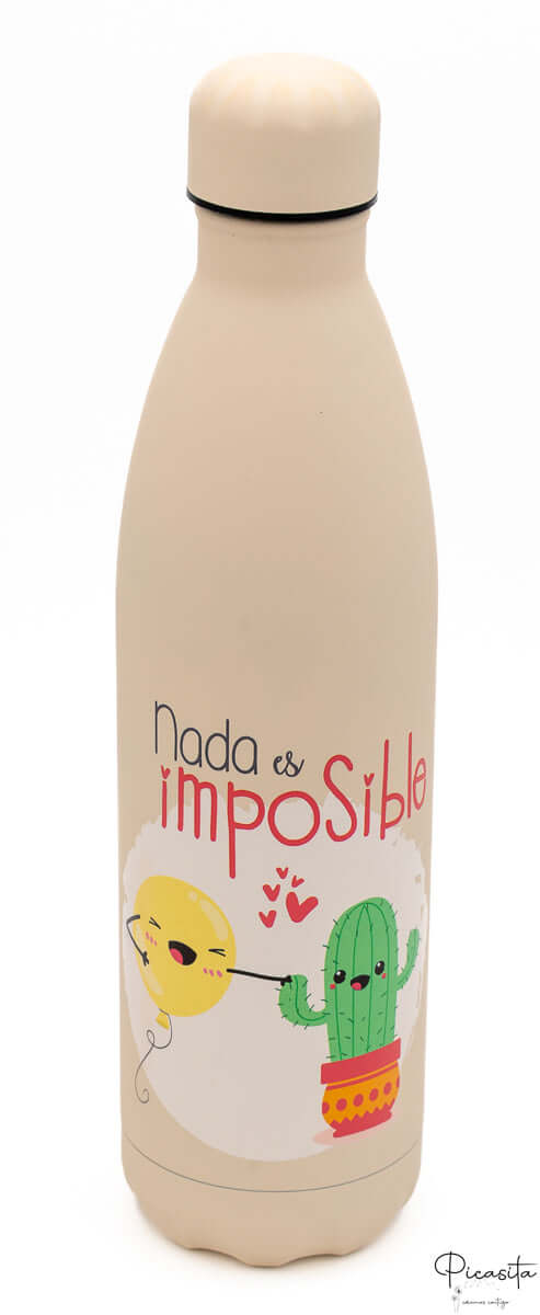 Botella Térmica con Mensaje Positivo Nada es Imposible