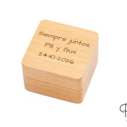 Caja para Anillos de Boda y Compromiso