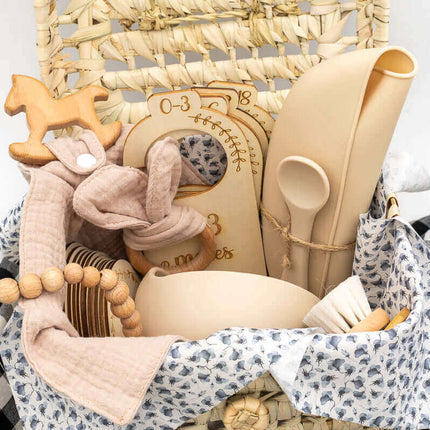 Canastilla Bebé Beige Personalizada - Beige