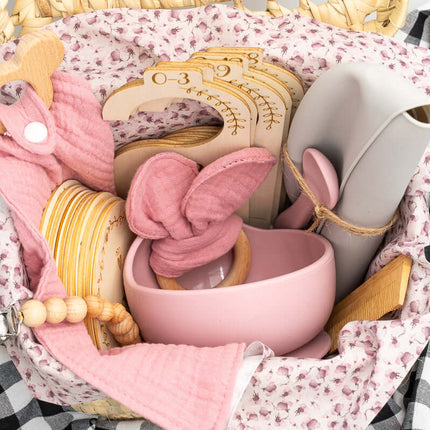 Canastilla Bebé Rosa Personalizada