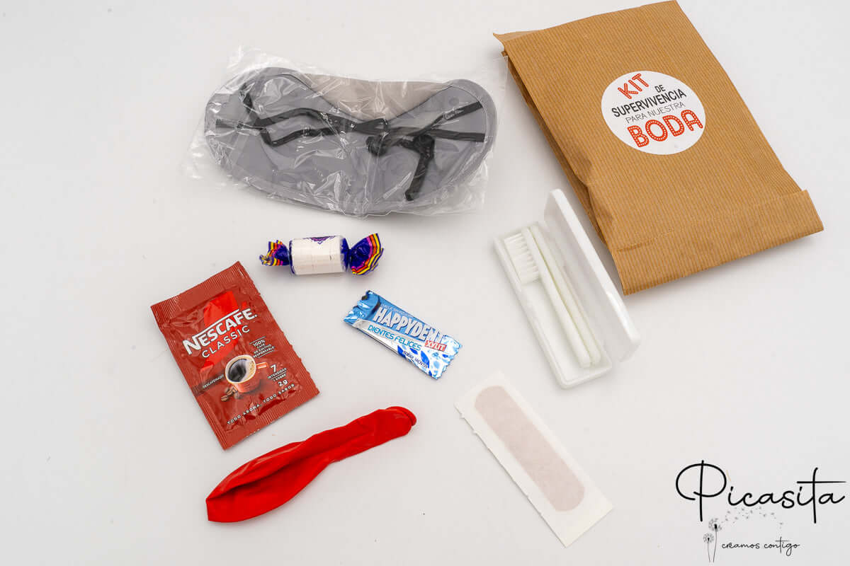 Cesto Kit de Supervivencia para Bodas