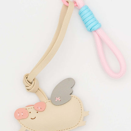 Colgantes para Bolsos de Cuero PU Cerdito Beige
