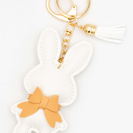 Colgantes para Bolsos de Cuero PU Conejitos Blanco