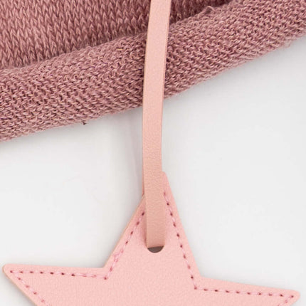 Colgantes para Bolsos de Cuero PU Estrellas Rosa Claro