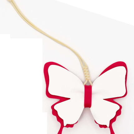 Colgantes para Bolsos de Cuero PU Mariposa Rojo