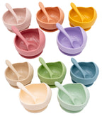 Bols en silicone avec cuillère de plusieurs couleurs