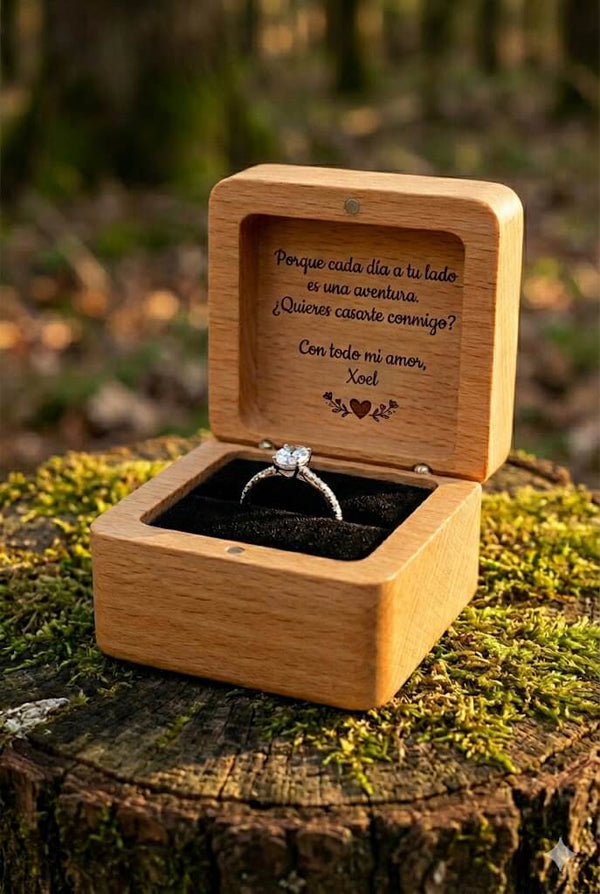 Boîte pour Alliances de Mariage et de Fiançailles