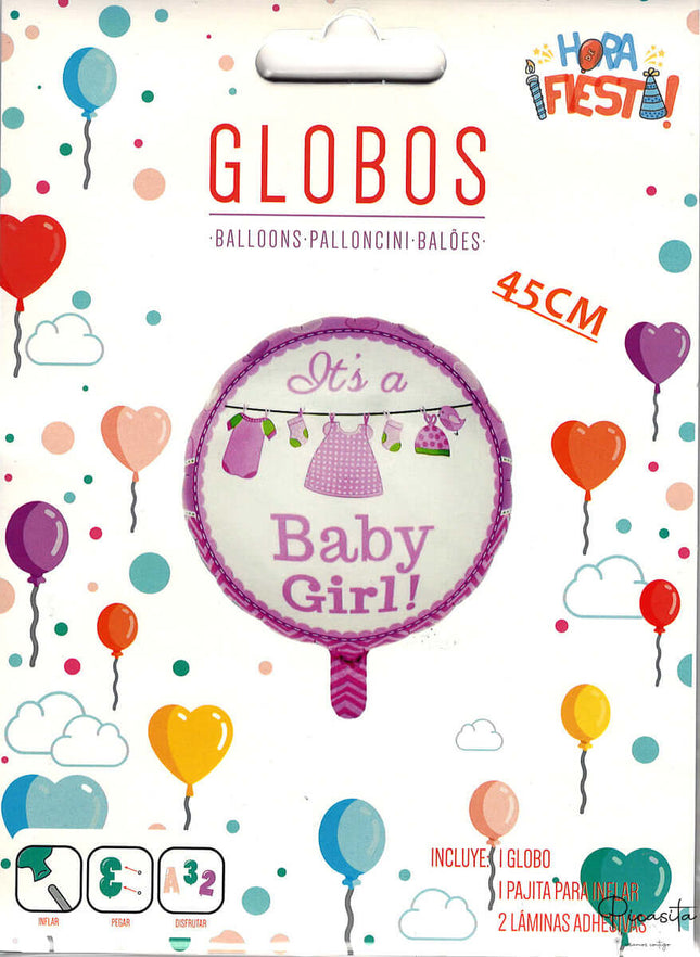 Globos BabyShower Pequeño Niña Baby Girl