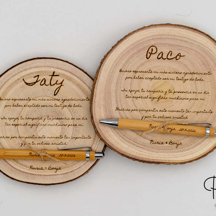 Gracias por ser nuestro Testigo de Boda