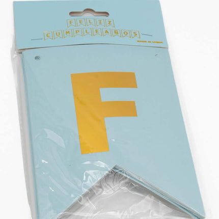 Guirnalda Cumpleaños de Cartulina Azul