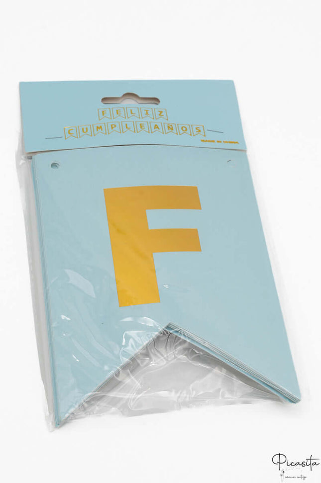 Guirnalda Cumpleaños de Cartulina Azul