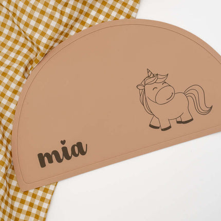 Mantel de Silicona Media Luna Beige