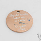 Acier Brossé 30mm / Or Rose