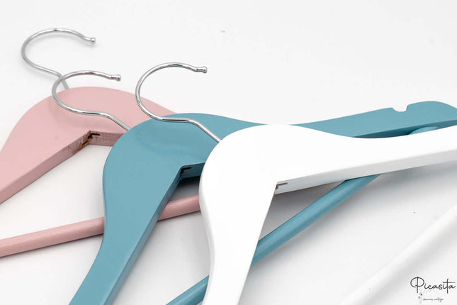 Percha Infantil Personalizada | Perchas de Madera de Colores (Pack 3)