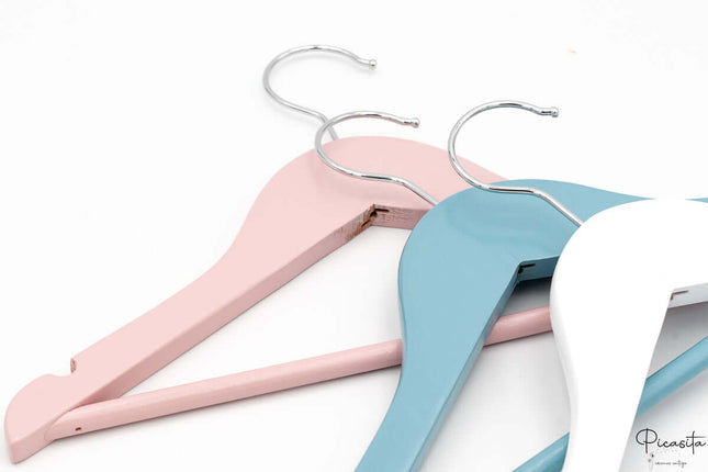 Percha Infantil Personalizada | Perchas de Madera de Colores (Pack 3)